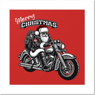 Chopper Santa “Merry Christmas” Posters and Art